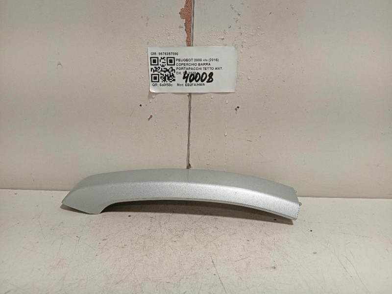 Coperchio Barra Portapacchi Tetto ANT DX 9678357880 Peugeot 2008 I 2016