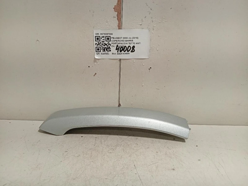 Coperchio Barra Portapacchi Tetto ANT DX 9678357880 Peugeot 2008 I 2016