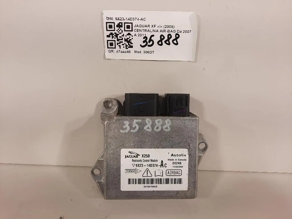 Centralina Air-bag 9X23-14D374-AC Jaguar XF I 2008