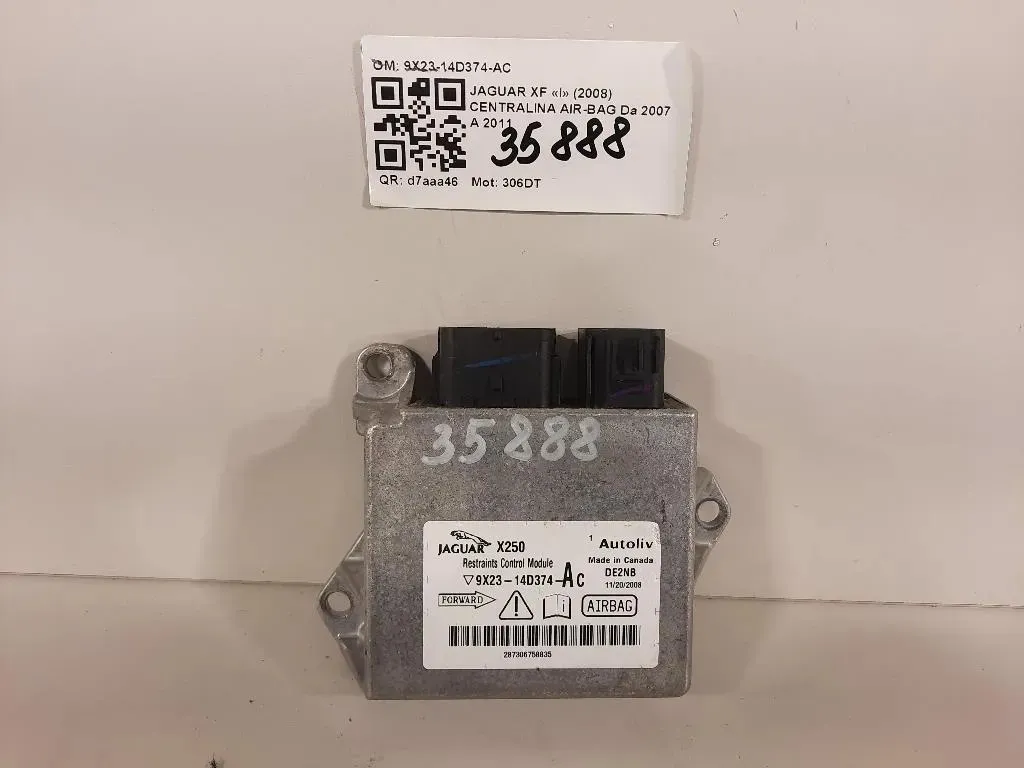 Centralina Air-bag 9X23-14D374-AC Jaguar XF I 2008