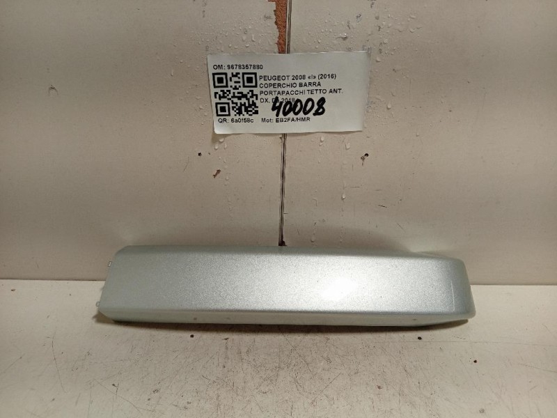 Coperchio Barra Portapacchi Tetto ANT DX 9678357880 Peugeot 2008 I 2016