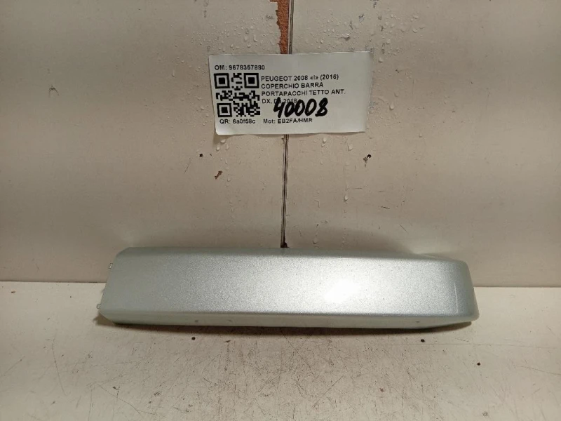Coperchio Barra Portapacchi Tetto ANT DX 9678357880 Peugeot 2008 I 2016