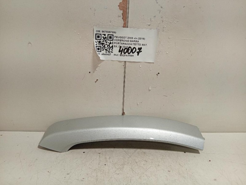 Coperchio Barra Portapacchi Tetto ANT SX 9678357880 Peugeot 2008 I 2016