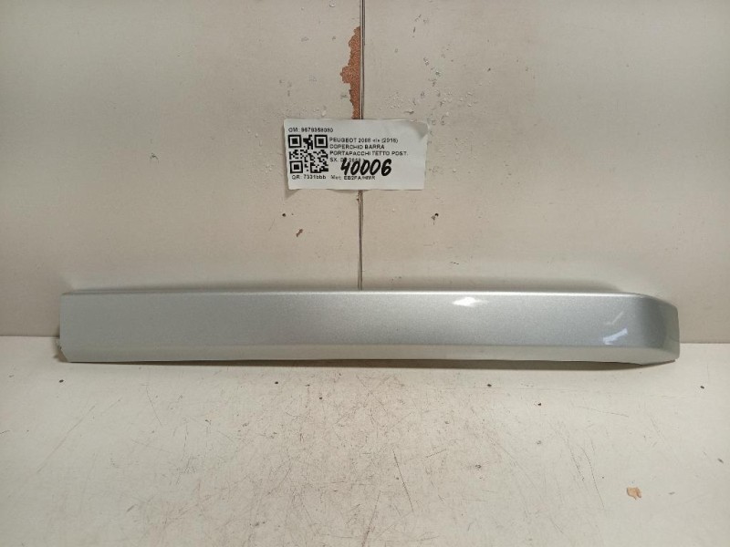 Coperchio Barra Portapacchi Tetto POST SX 9678358080 Peugeot 2008 I 2016
