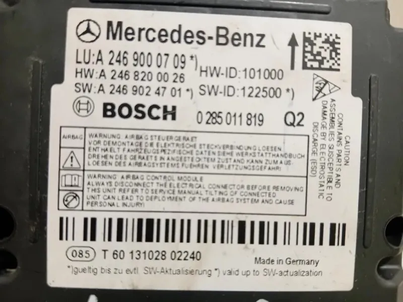 Centralina Air-bag A2469000709 Mercedes Classe B W246 2012