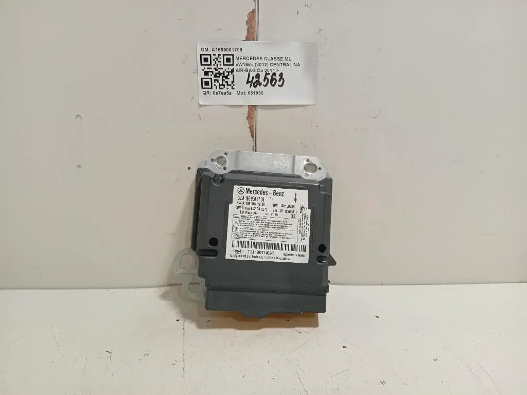 Centralina Air-bag A1669001709 Mercedes Classe ML W166 2012