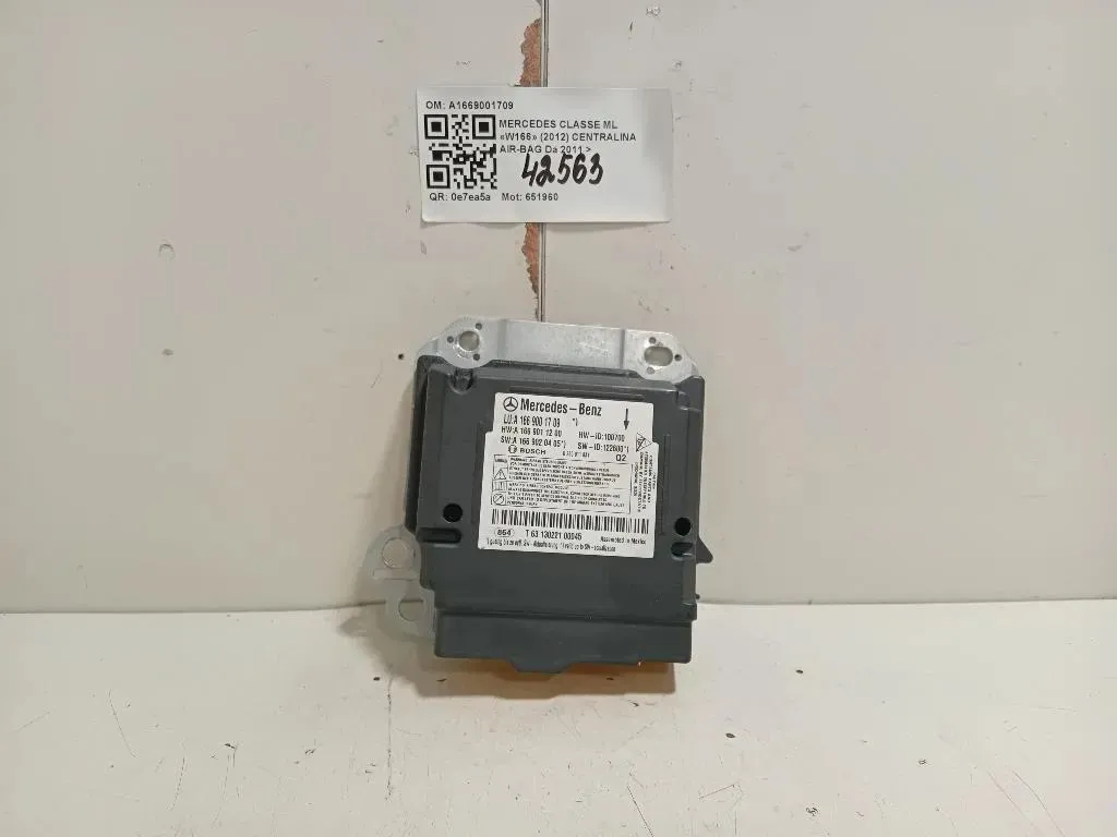 Centralina Air-bag A1669001709 Mercedes Classe ML W166 2012