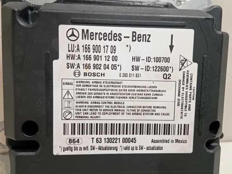 Centralina Air-bag A1669001709 Mercedes Classe ML W166 2012