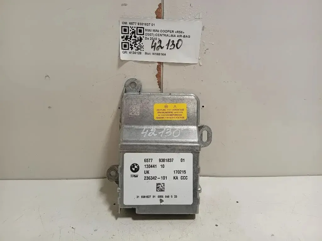 Centralina Air-bag 6577 9381837 01 Mini MINI Cooper R56 2007
