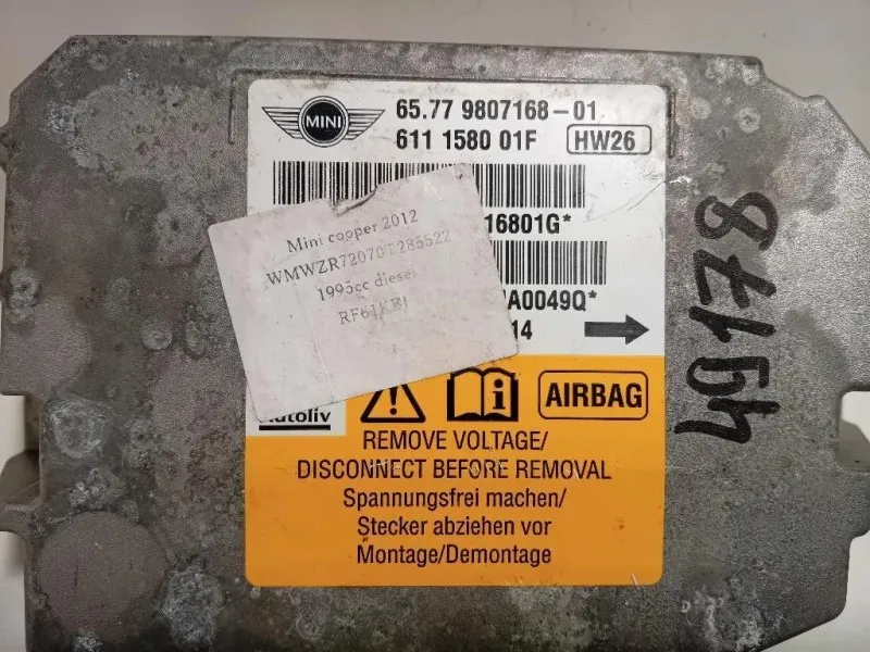 Centralina Air-bag 65779807168 Mini MINI Cooper R57 Cabrio 2007