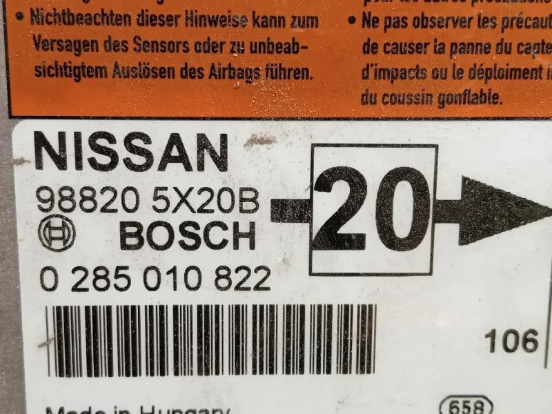Centralina Air-bag 98820 5X20B Nissan Navara 2005