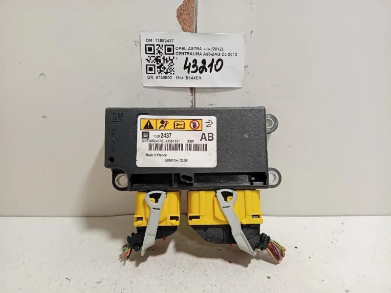 Centralina Air-bag 13582437 Opel Astra J 2012