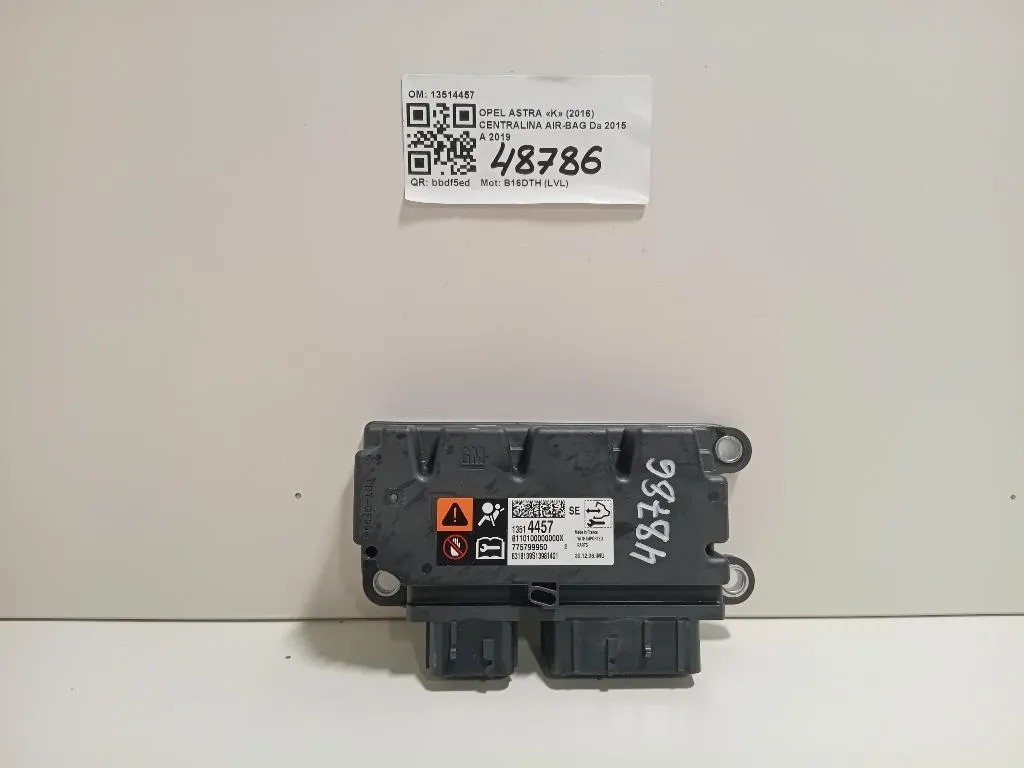 Centralina Air-bag 13514457 Opel Astra K 2016