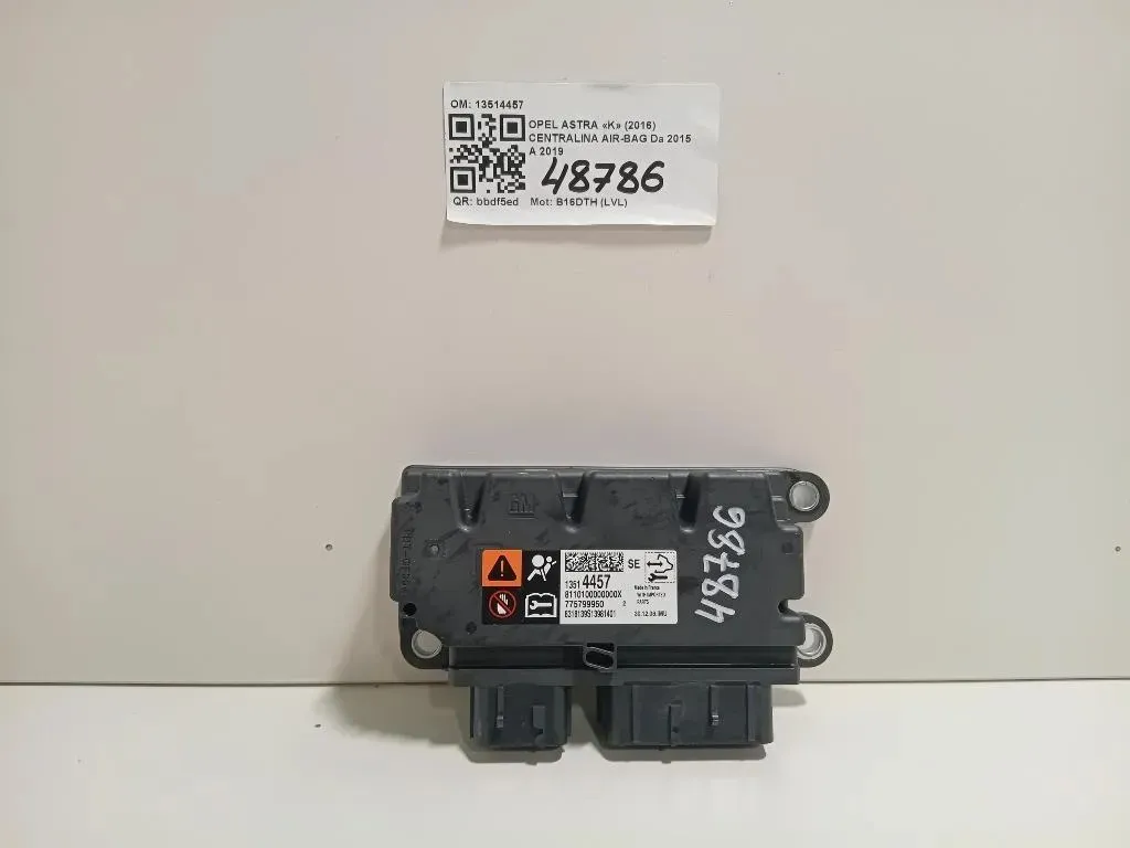 Centralina Air-bag 13514457 Opel Astra K 2016