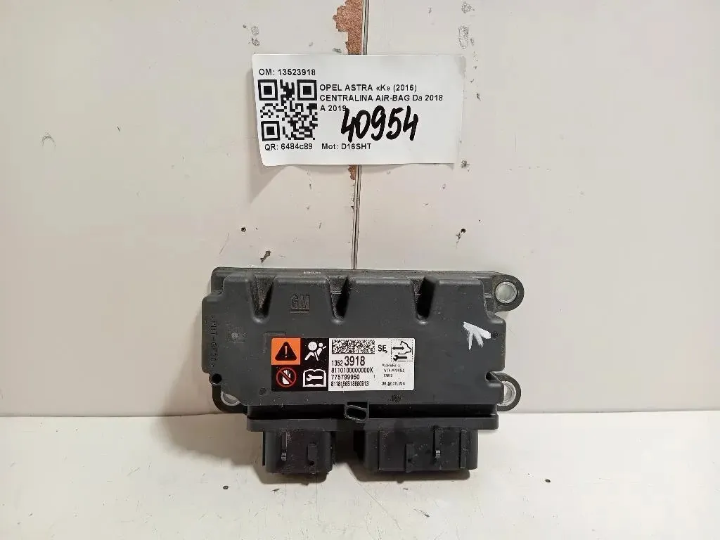 Centralina Air-bag 13523918 Opel Astra K 2016