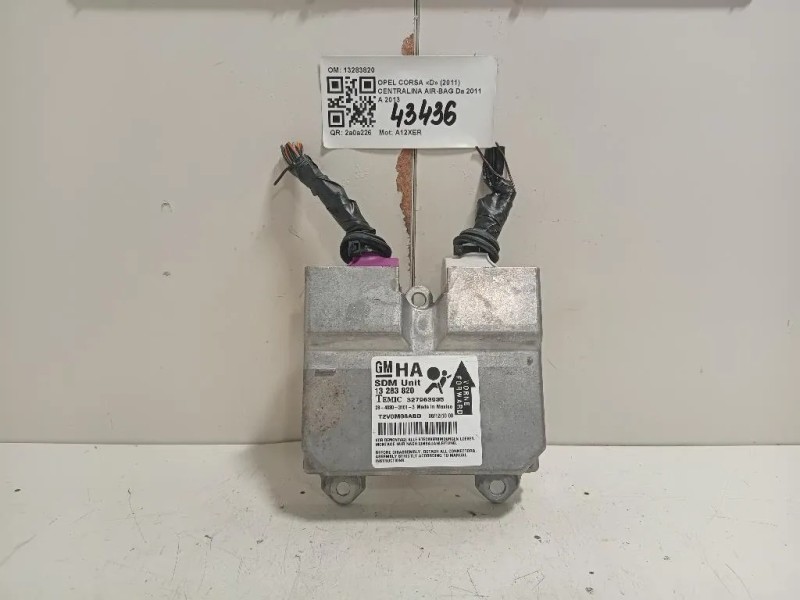 Centralina Air-bag 13283820 Opel Corsa D 2011