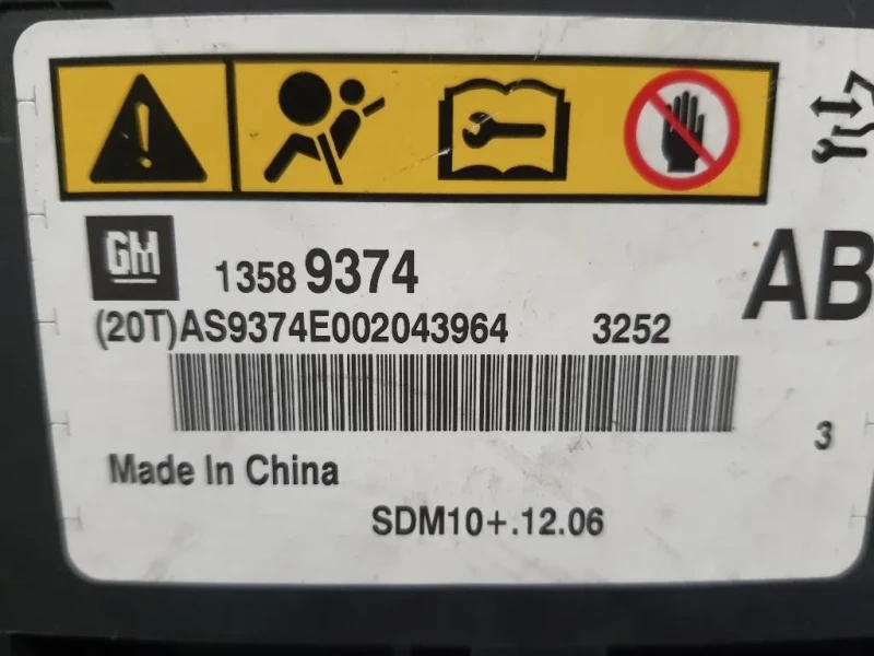 Centralina Air-bag 13589374 Opel Meriva B 2010