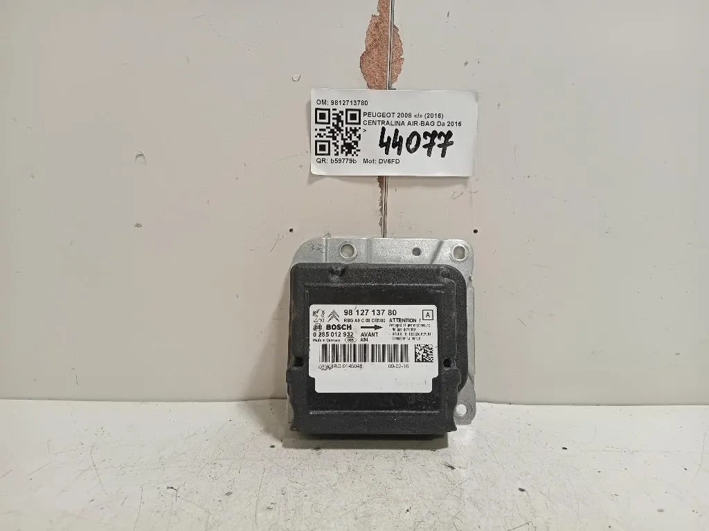 Centralina Air-bag 9812713780 Peugeot 2008 I 2016