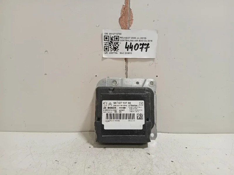 Centralina Air-bag 9812713780 Peugeot 2008 I 2016