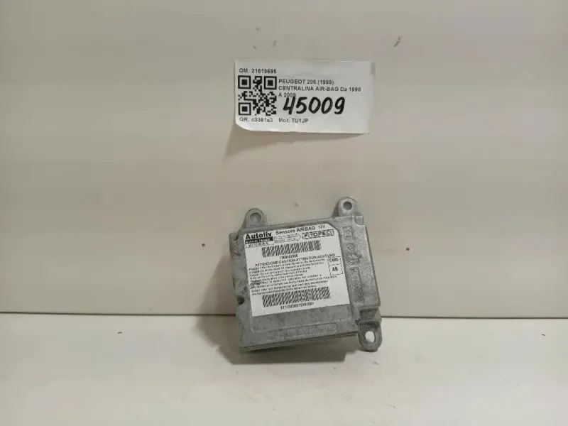 Centralina Air-bag 21619695 Peugeot 206 1999