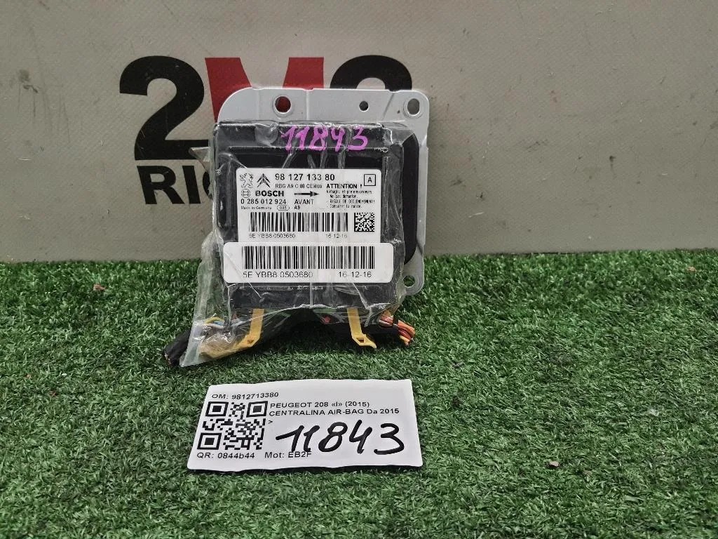Centralina Air-bag 9812713380 Peugeot 208 I 2015