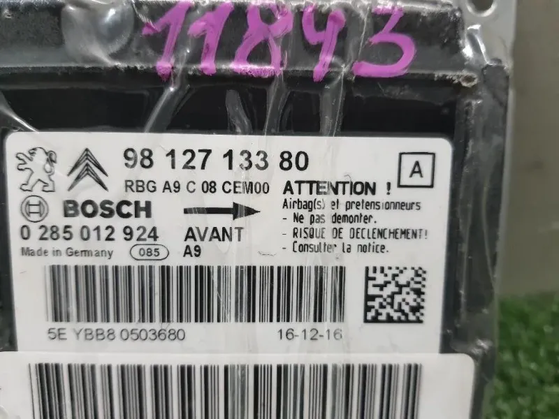 Centralina Air-bag 9812713380 Peugeot 208 I 2015