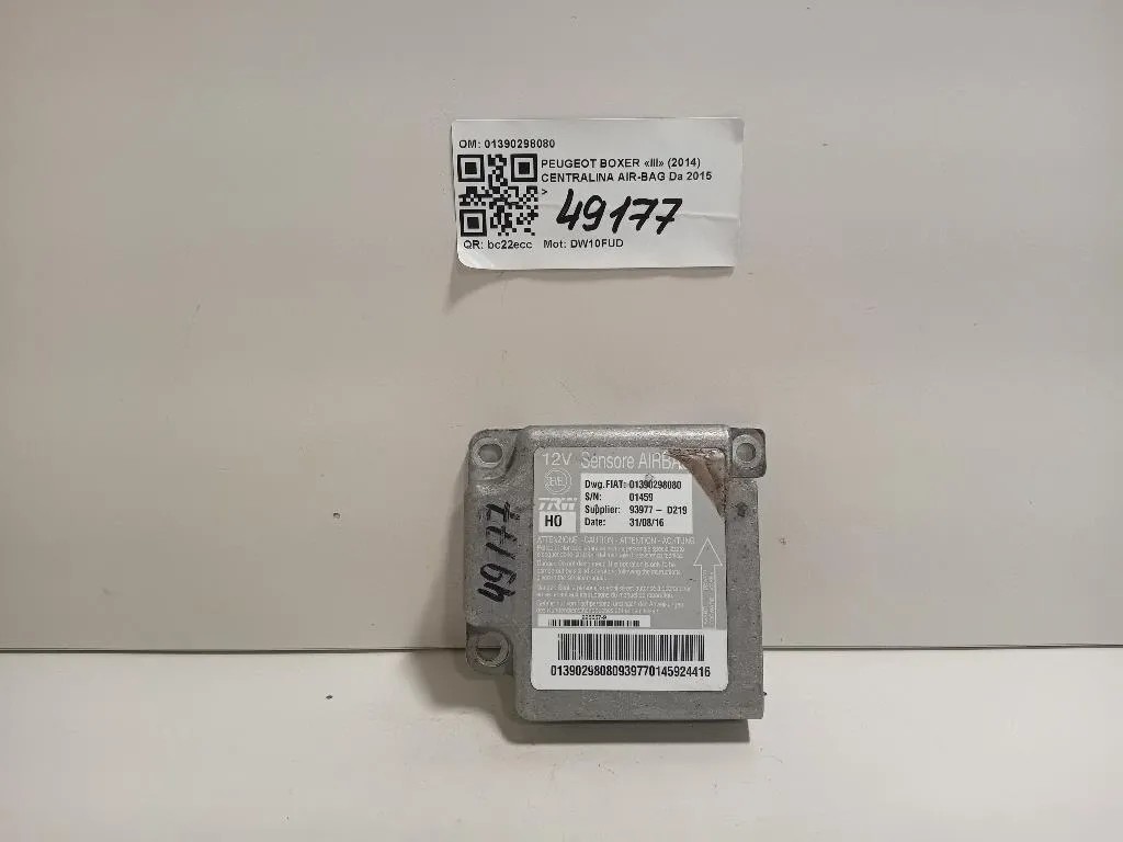 Centralina Air-bag 01390298080 Peugeot Boxer III 2014