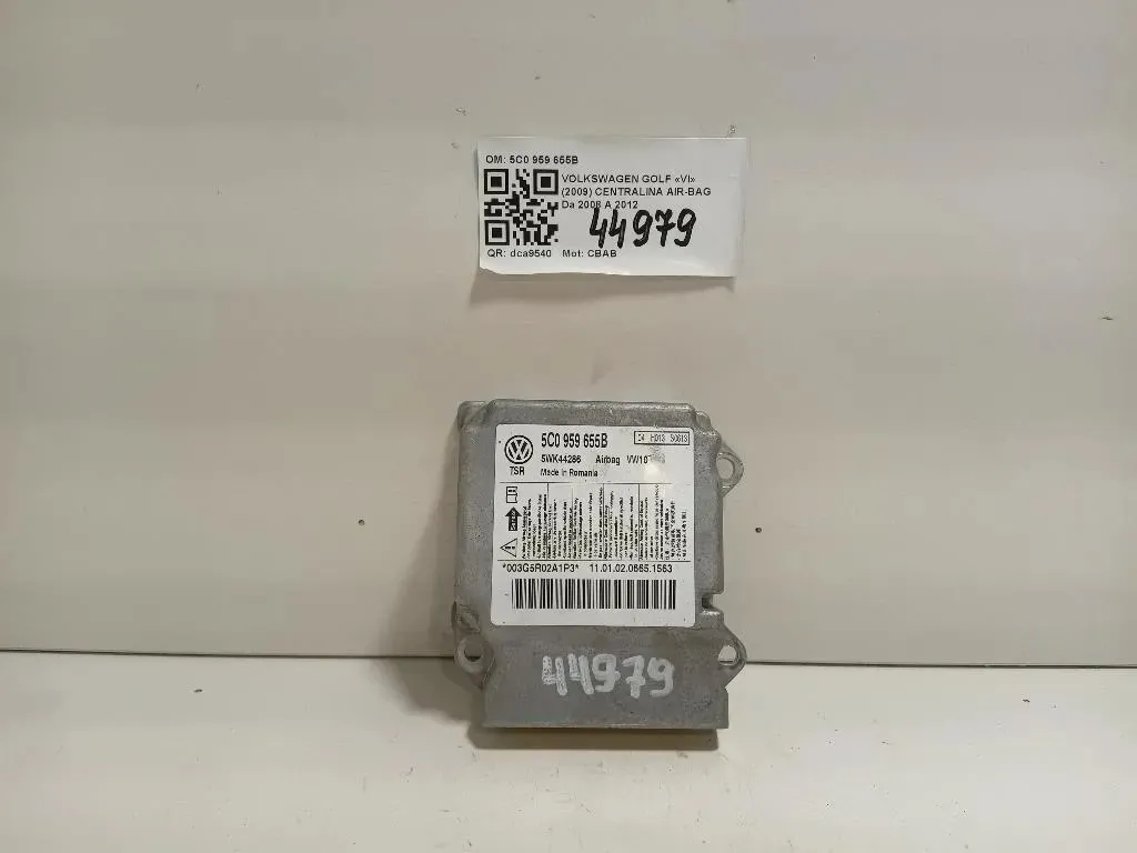 Centralina Air-bag 5C0 959 655B Volkswagen GOLF VI 2009