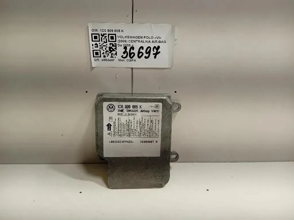 Centralina Air-bag 1C0 909 605 K Volkswagen POLO VI 2009