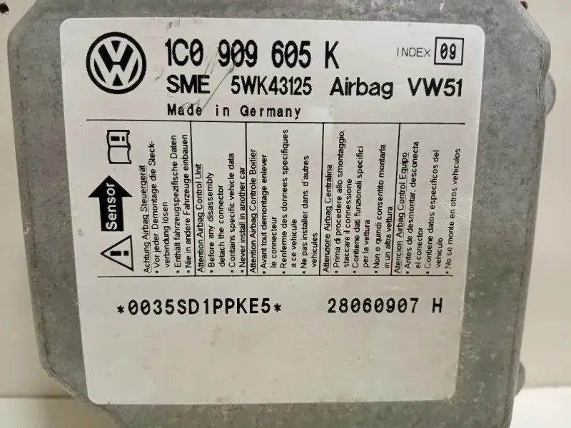 Centralina Air-bag 1C0 909 605 K Volkswagen POLO VI 2009