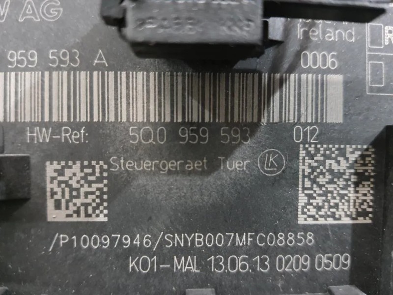 Centralina Alzacristallo Porta ANT DX 5Q0959593 Audi A3 8VA Sportback 2012