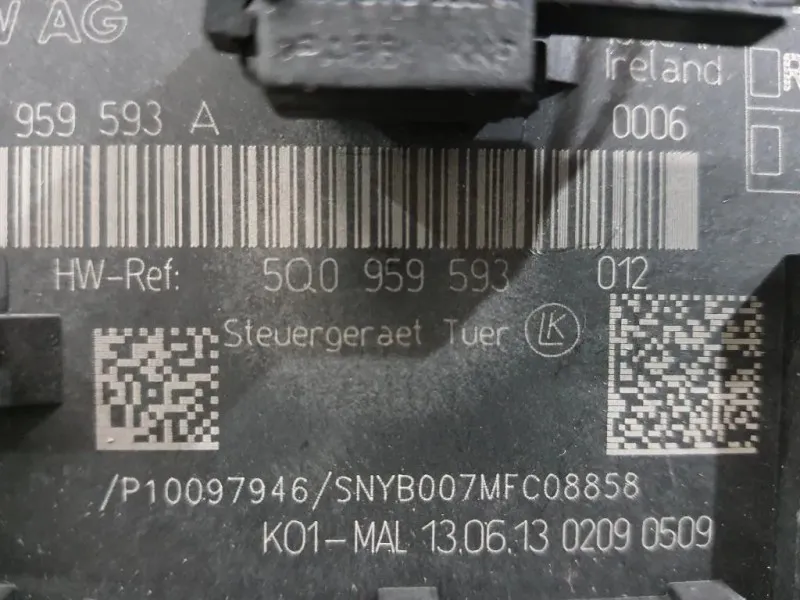 Centralina Alzacristallo Porta ANT DX 5Q0959593 Audi A3 8VA Sportback 2012