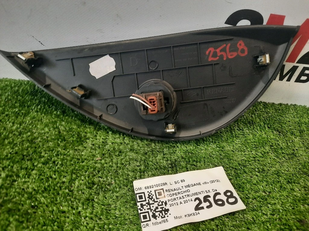 Coperchio Portastrumenti SX 689210029R Renault Mégane III 2012