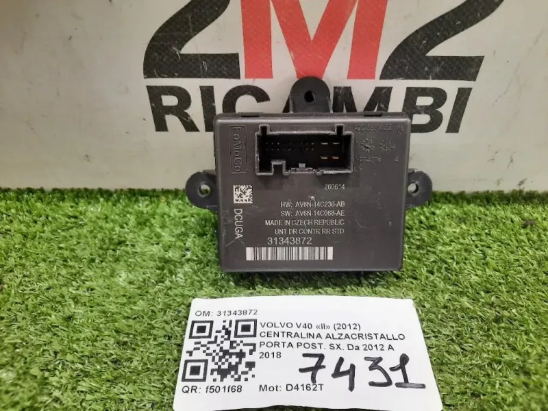 Centralina Alzacristallo Porta POST SX 31343872 Volvo V40 II 2012