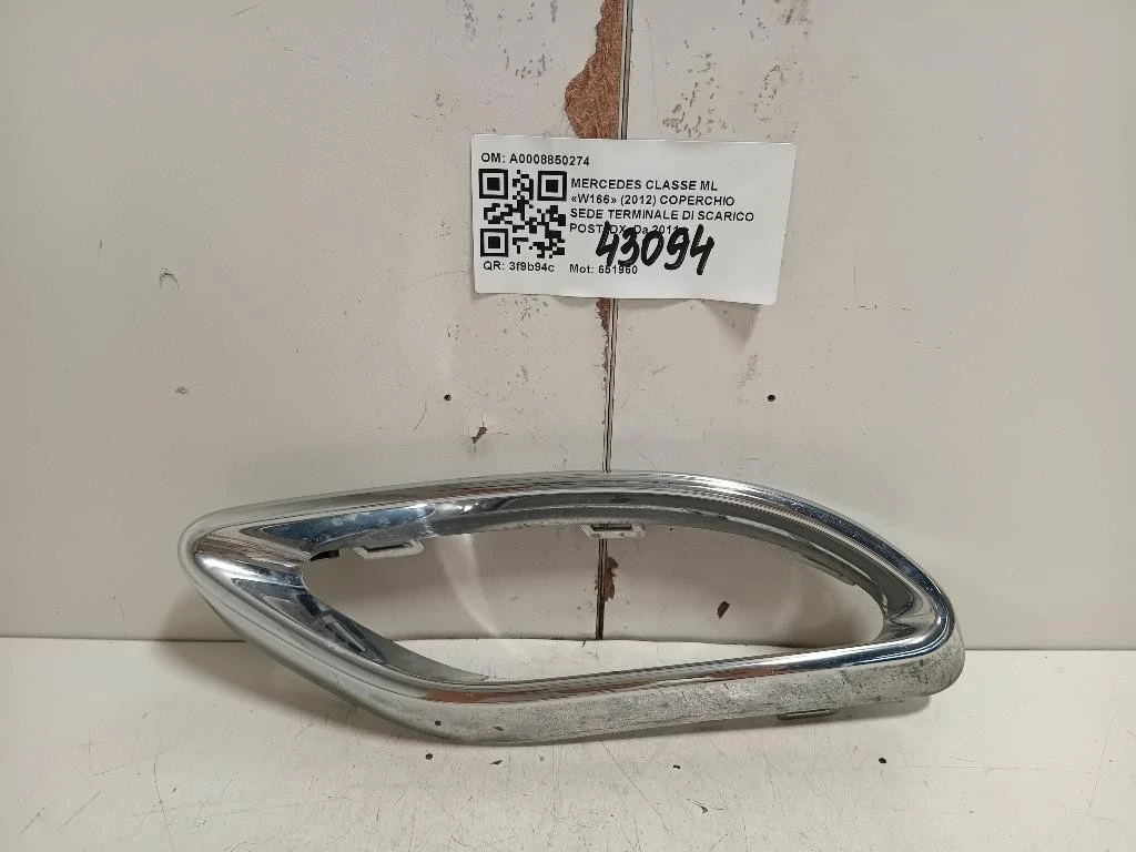 Coperchio SEDE Terminale DI Scarico POST DX A0008850274 Mercedes Classe ML W166 2012
