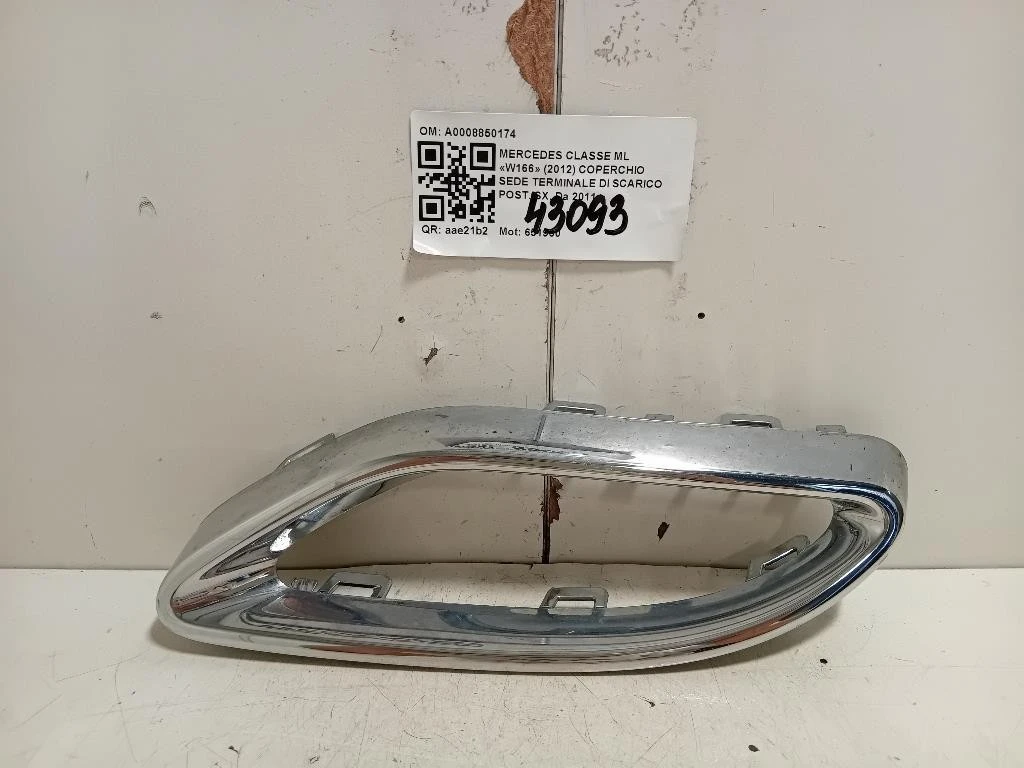 Coperchio SEDE Terminale DI Scarico POST SX A0008850174 Mercedes Classe ML W166 2012