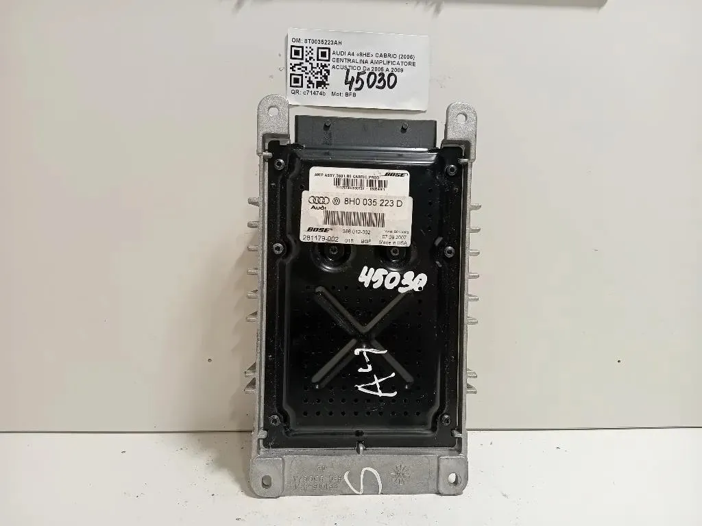 Centralina Amplificatore Acustico 8T0035223AH Audi A4 8HE Cabrio 2006