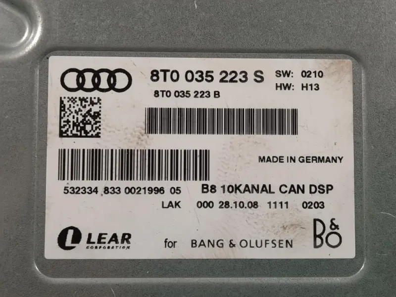 Centralina Amplificatore Acustico 8T0035223S Audi A4 8K2 2008