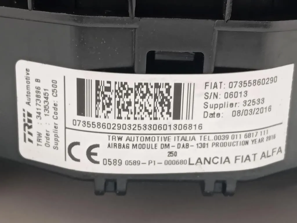 Air-bag Guidatore 34173896 B Peugeot Boxer III 2014