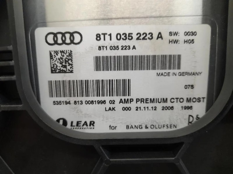 Centralina Amplificatore Acustico 8T1035223A Audi A5 8T3 2012