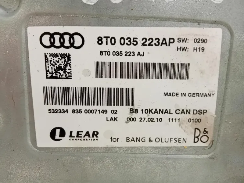Centralina Amplificatore Acustico 8T0 035 223 AP Audi Q5 8RB 2012