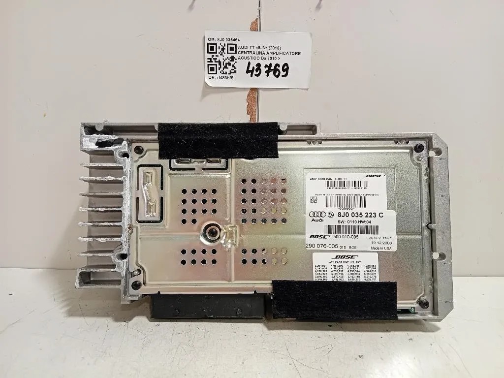 Centralina Amplificatore Acustico 8J0 035464 Audi TT 8J3 2010