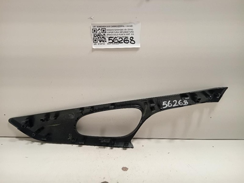 Copertura Impugnatura Bracciolo Porta ANT DX 806824EA1AX Nissan Qashqai II 2014