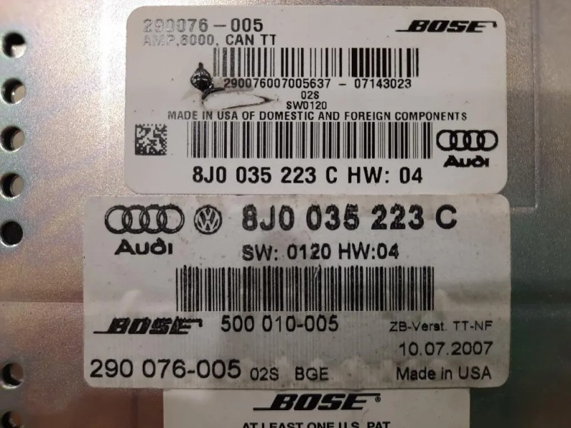 Centralina Amplificatore Acustico 8J0 035 223 C Audi TT 8J3 2010