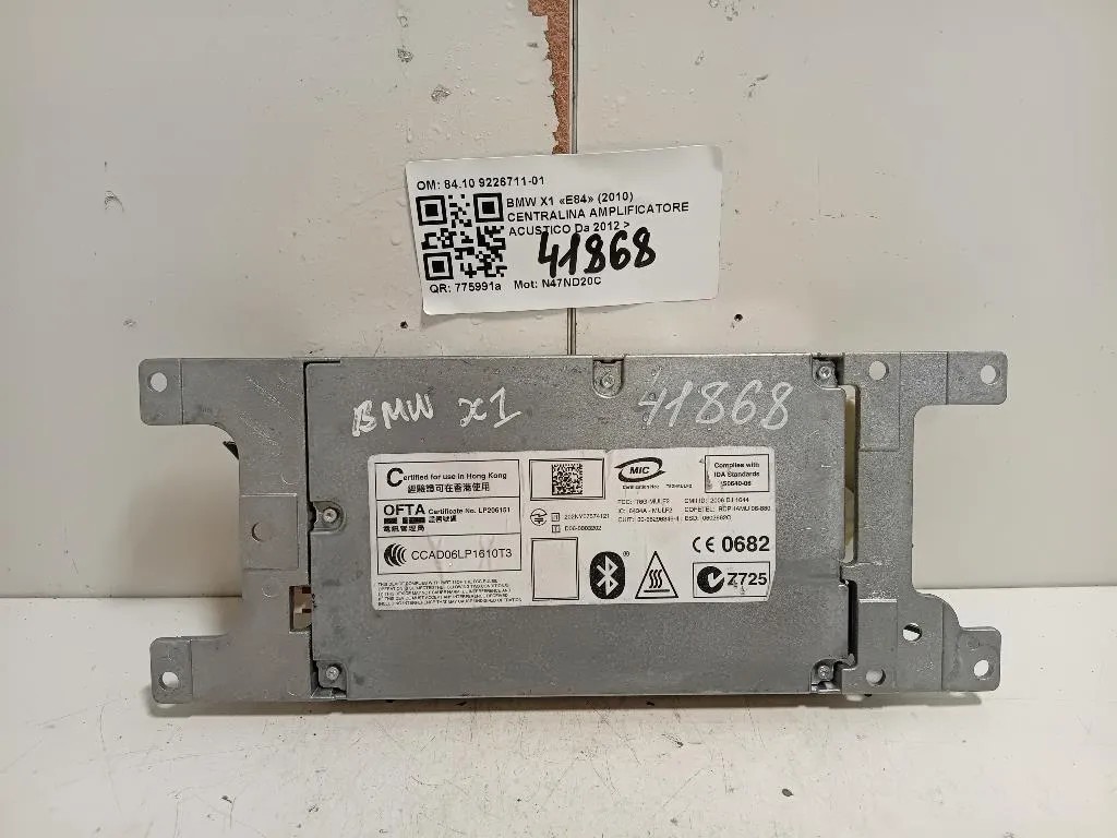 Centralina Amplificatore Acustico 8410 9226711-01 Bmw X1 E84 2010