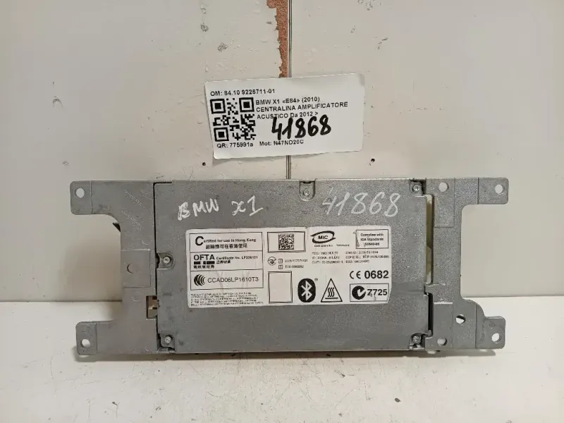 Centralina Amplificatore Acustico 8410 9226711-01 Bmw X1 E84 2010