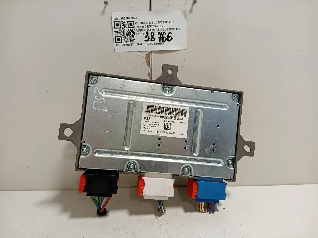 Centralina Amplificatore Acustico 9825899680 Citroen DS3 Crossback 2018