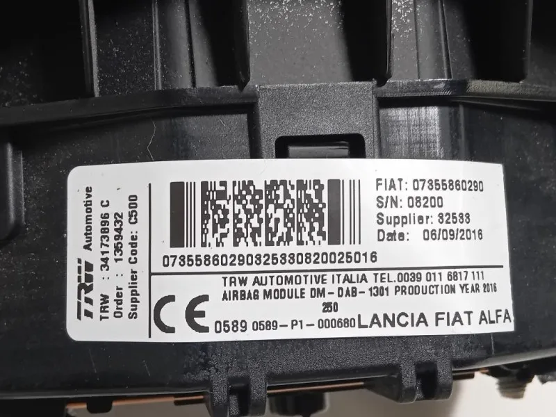 Air-bag Guidatore 34173896 C Peugeot Boxer III 2014