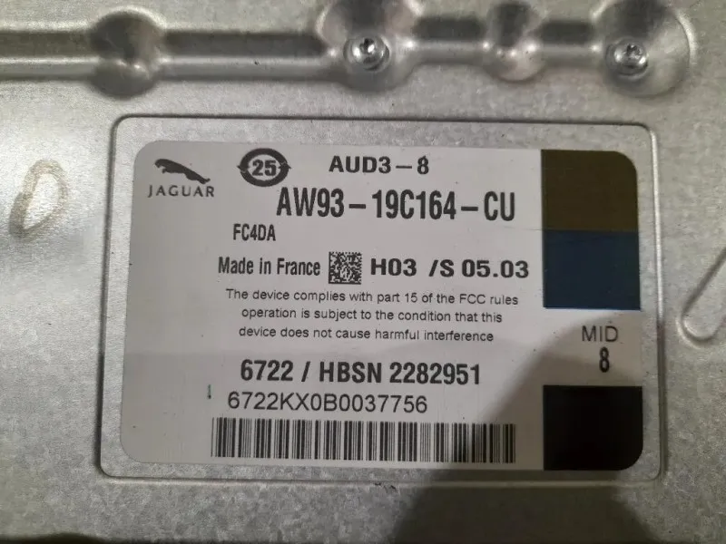 Centralina Amplificatore Acustico 19C164 Jaguar XF I 2011