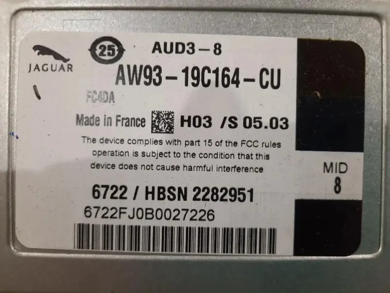 Centralina Amplificatore Acustico AW93-19C164-CU Jaguar XF I 2011